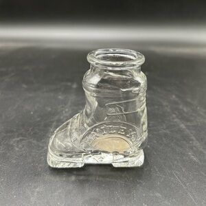 Bailey’s Irish cream Clear Glass Boot Vase toothpick holder